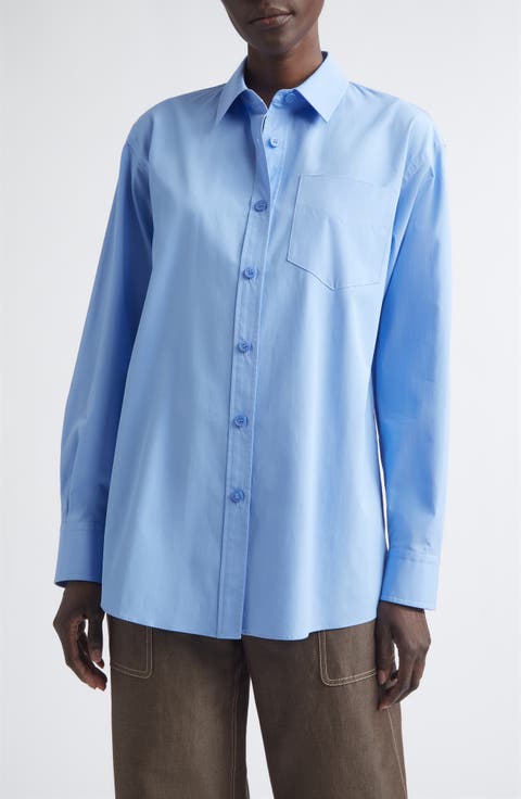 Oversize Organic Cotton Poplin Boyfriend Shirt