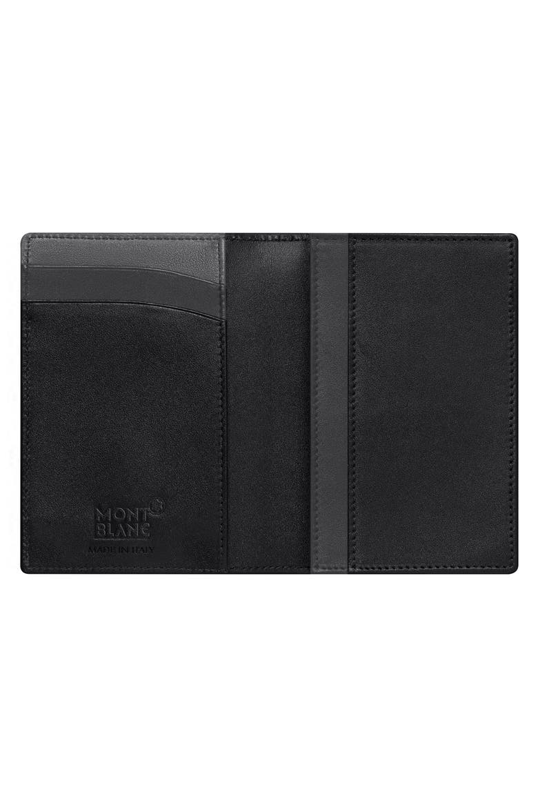 Meisterstück Leather Business Card Holder, Alternate, color, BLACK
