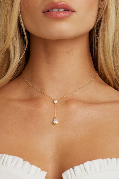 Untamed Petals Lane Crystal Pendant In Gold