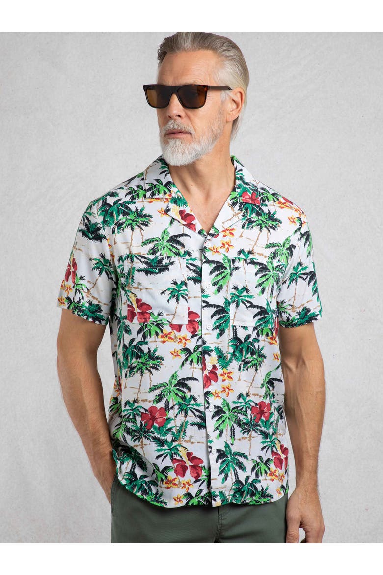 Holborn Hawaiian Shirt, Main, color, Peapod