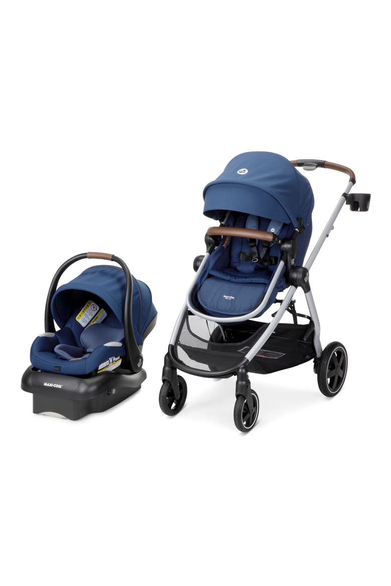 Zelia Luxe Stroller & Mico Luxe Infant Car Seat 5-in-1 Modular Travel System, Main, color, NEW HOPE NAVY