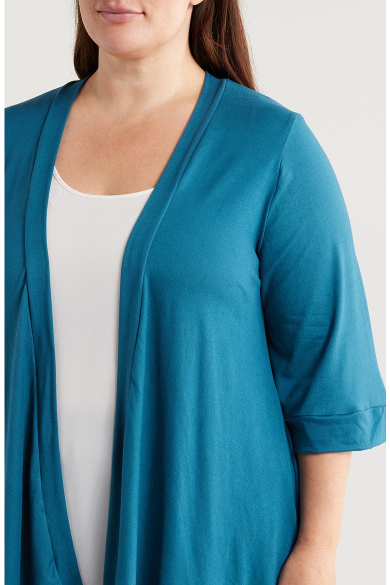 Open Front Cardigan, Alternate, color, TEAL