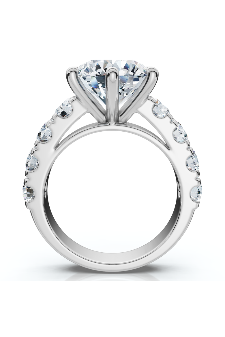 Certified 5 1/2 cttw Diamond Engagement Ring 14k Gold Lab Grown, Alternate, color, 14k White Gold
