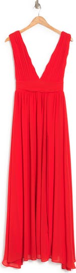 Athen Plunging V-Neck Maxi Dress