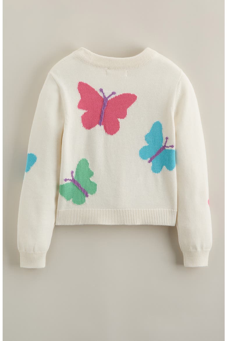 Kids' Icon Sweater, Alternate, color, IVORY EGRET LIL BUTTERFLIES
