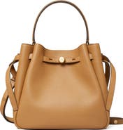 Tory Burch Romy Pebble Leather Bucket Bag