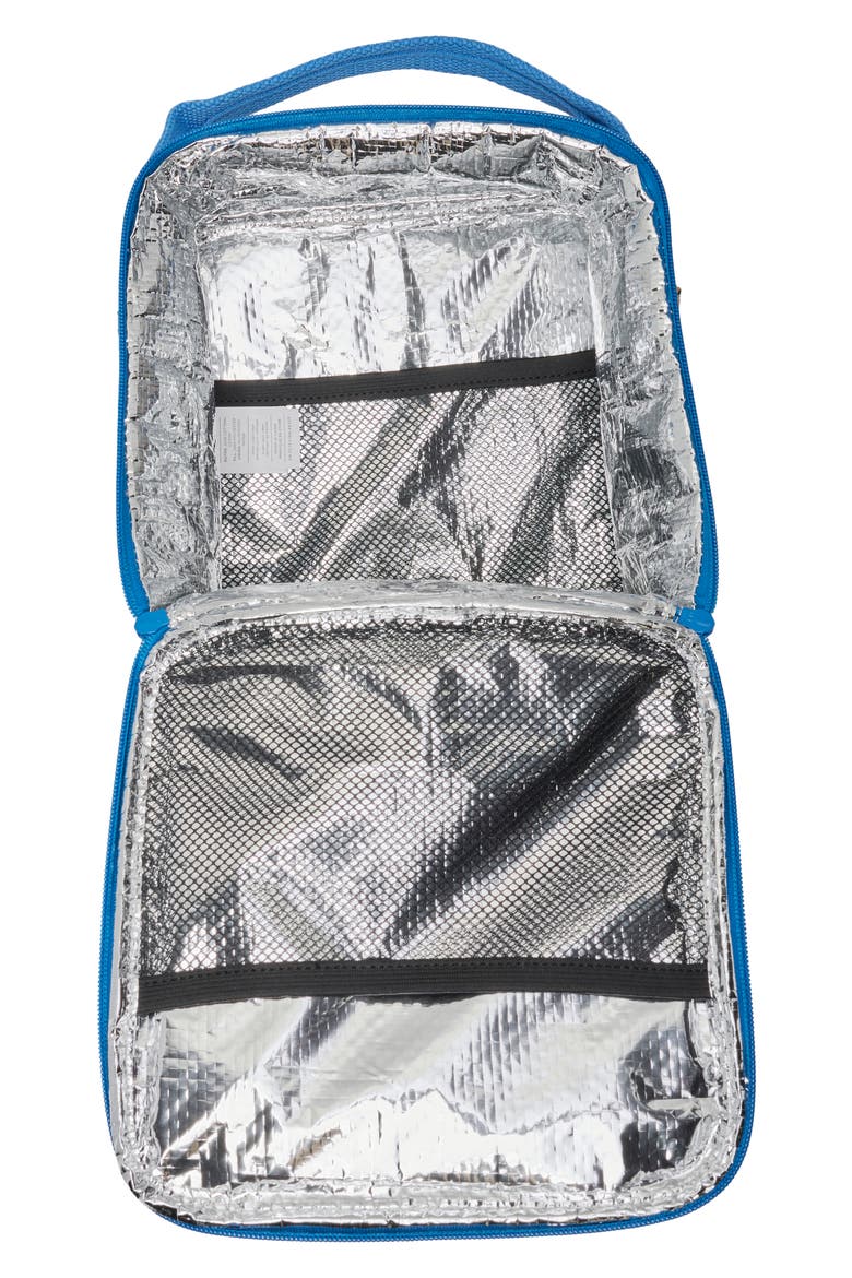 Let's Do Lunch Feline Fine Insulated Lunch Bag, Alternate, color, BLUE MULTI