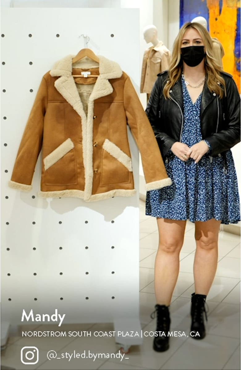 Steve Faux Shearling Car Coat, sales video thumbnail