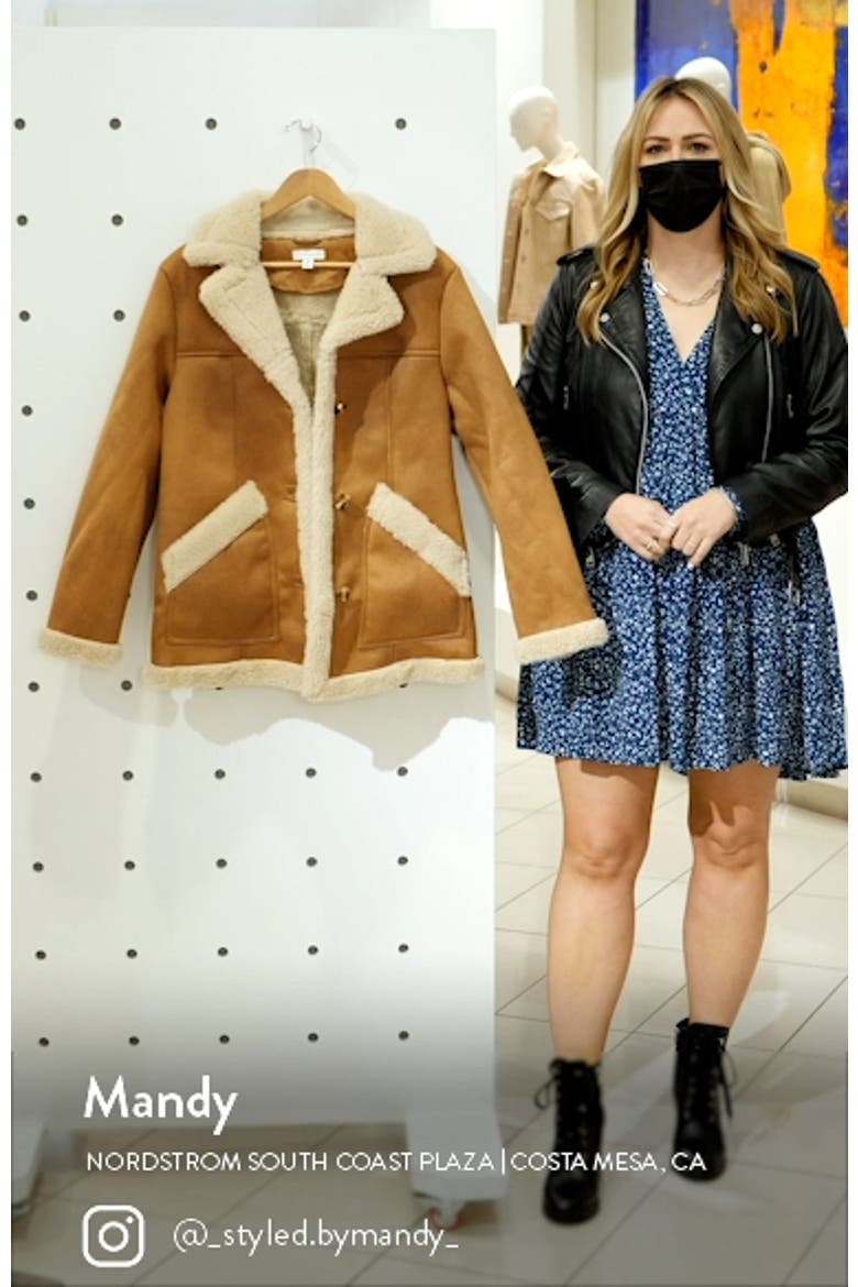 Steve Faux Shearling Car Coat video