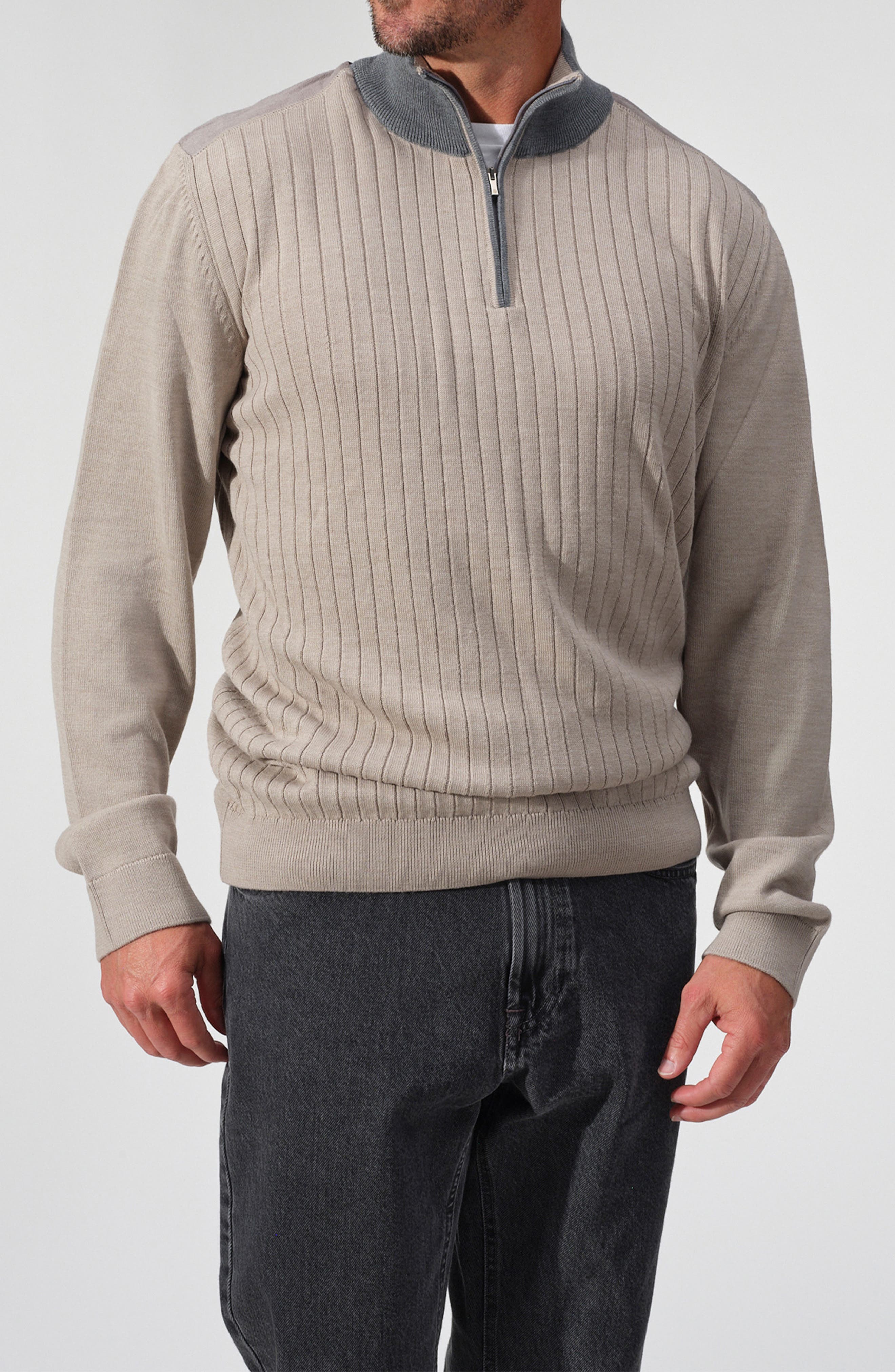 Cortona Ribbed Half-Zip Sweater