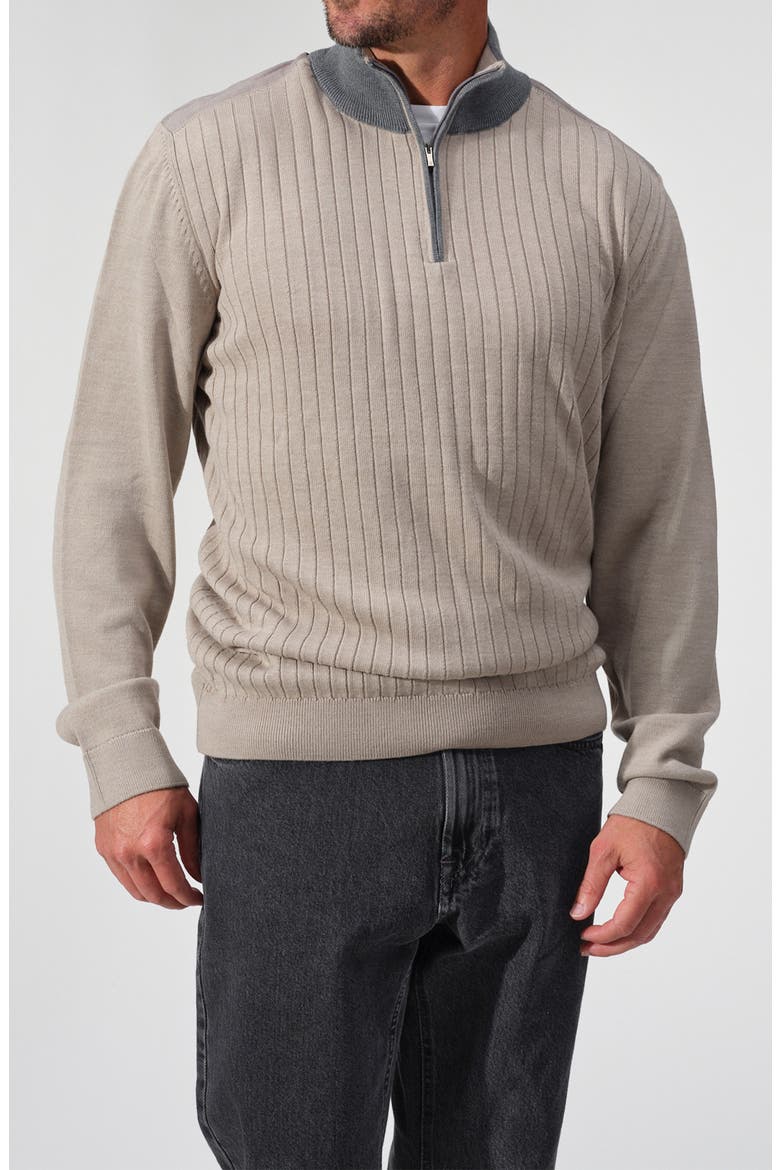 Cortona Ribbed Half-Zip Sweater, Main, color, OAT