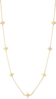 Roberto Coin Love in Verona Diamond Flower Station Necklace