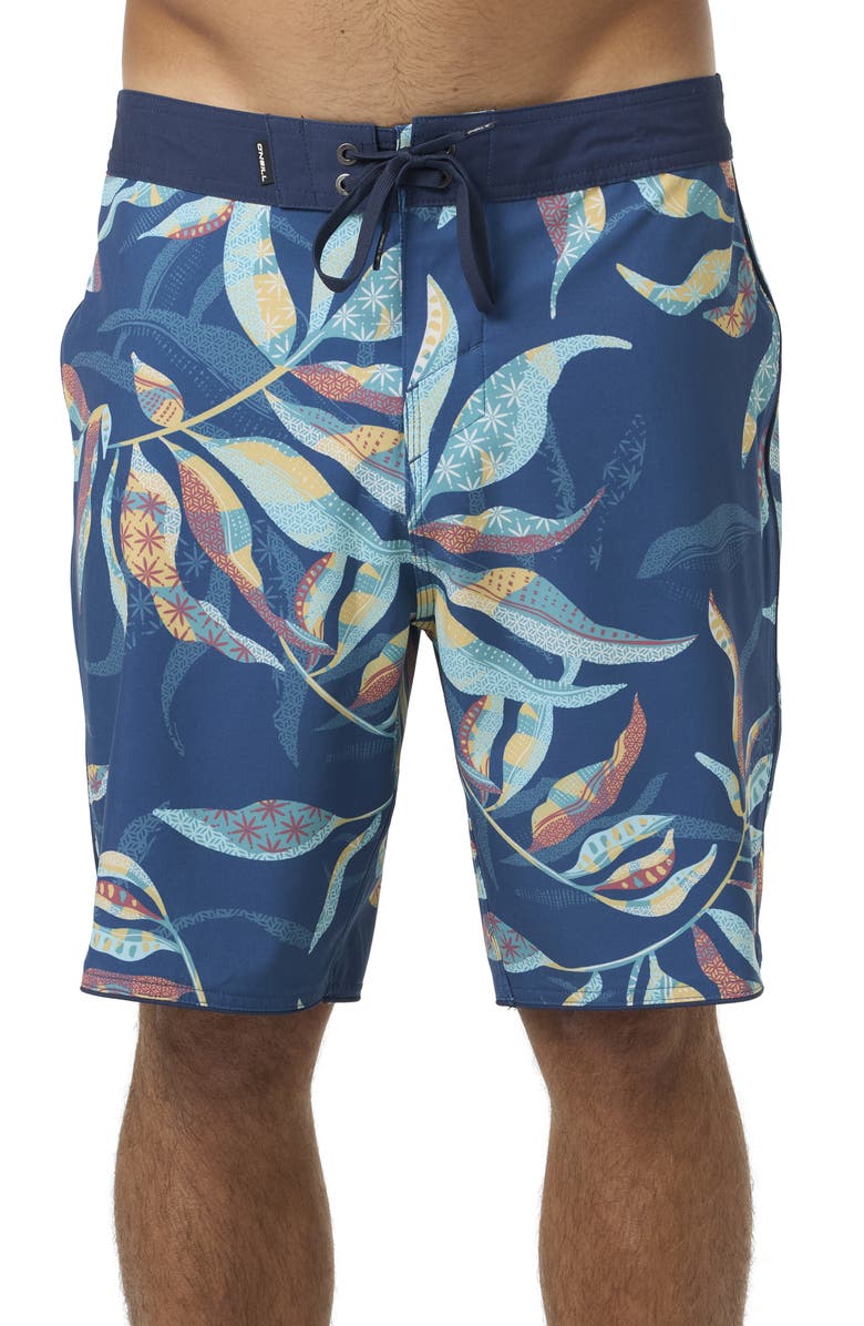 O'Neill Hyperfreak Mysto Scallop Swim Trunks, Main, color, Indigo