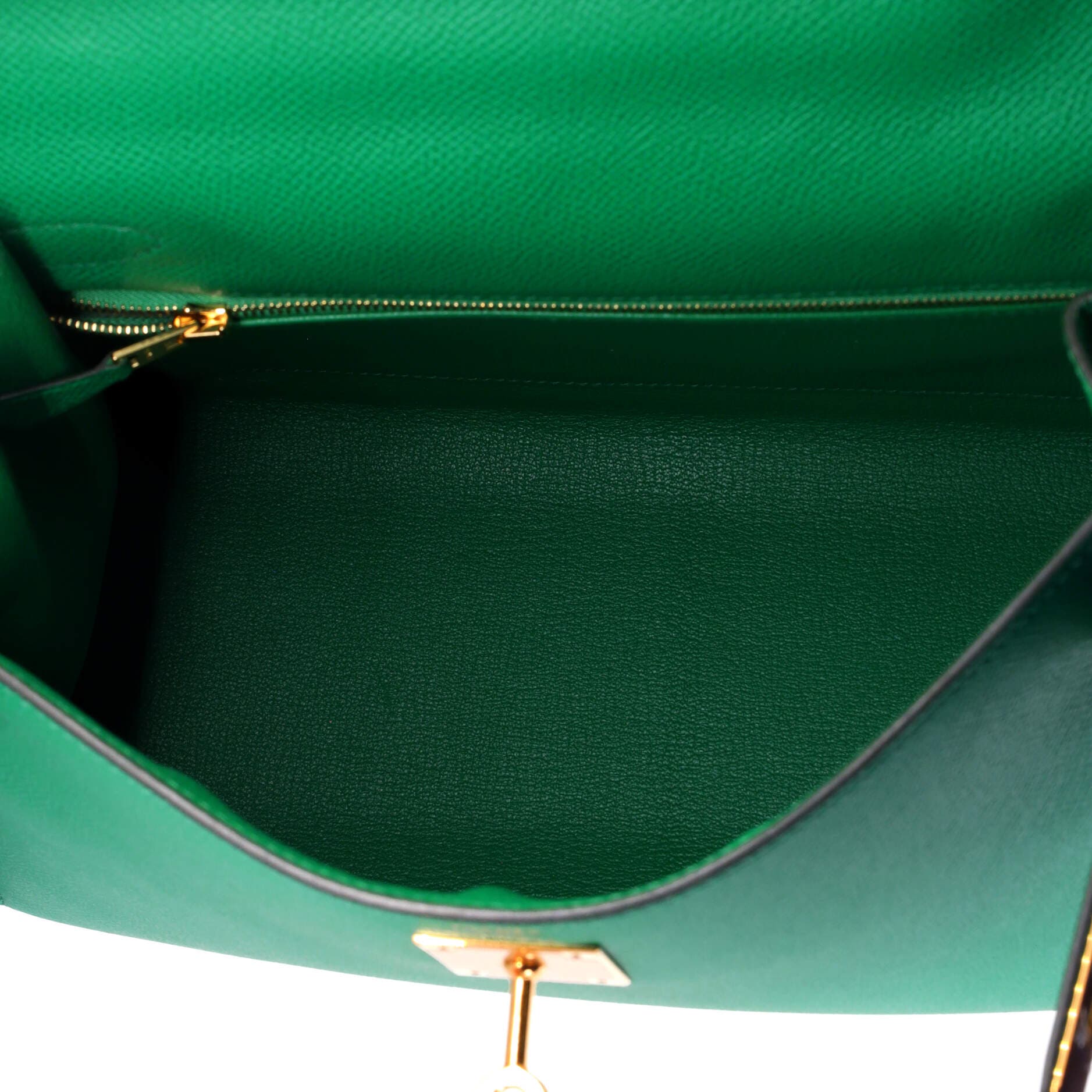 Pre-Owned Hermes Kelly Handbag Green Epsom with Gold Hardware 28, Alternate, color, Vert Jade