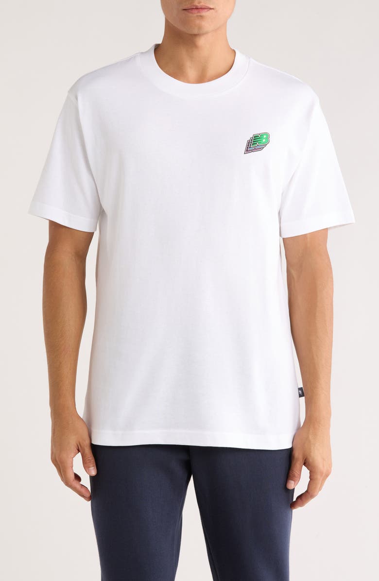 New Balance Room Graphic T-Shirt, Main, color, White