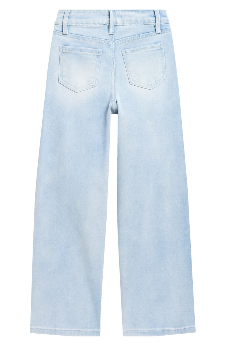 YMI Kids' Chenille Heart Patch Straight Leg Jeans, Alternate, color, Light