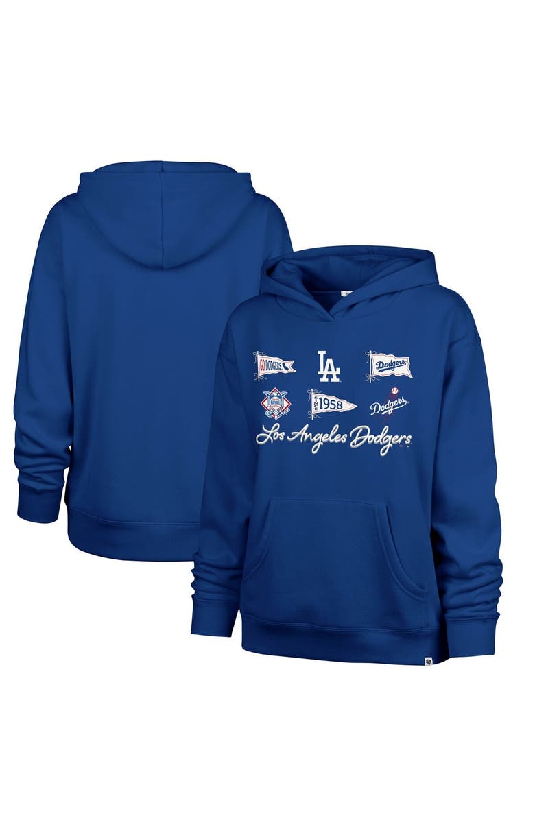 '47 Women's '47 Royal Los Angeles Dodgers Bow & Banners Naomi Hoodie, Main, color, Royal