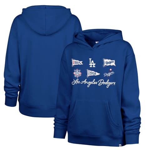 Women's '47  Royal Los Angeles Dodgers Bow & Banners Naomi Hoodie