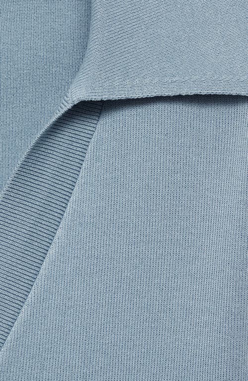 Mango Padded Shoulder Sweater Vest In Blue