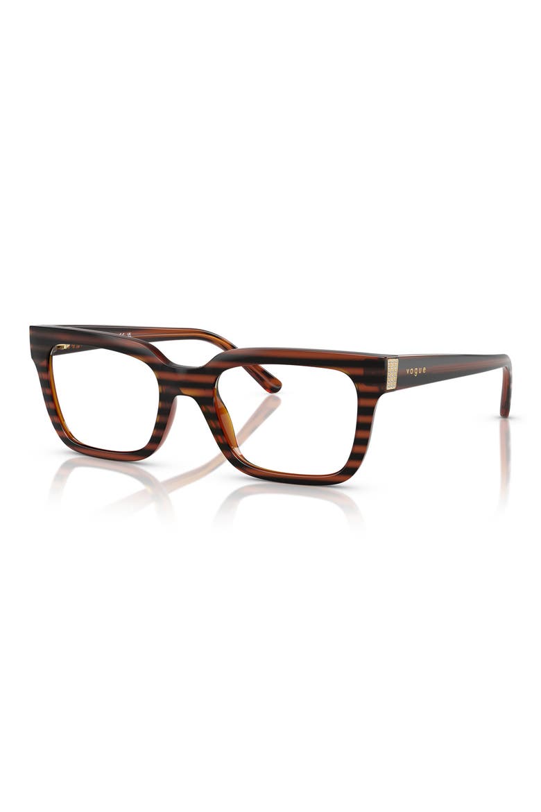 52mm Pillow Optical Glasses, Alternate, color, BROWN HAVANA