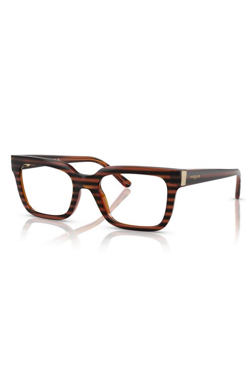 Vogue 50mm Pillow Optical Glasses In Brown Havana