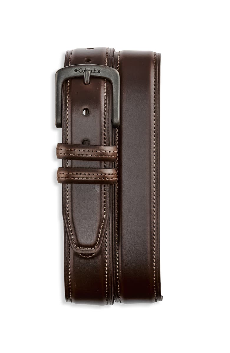 Columbia Big & Tall Drop Edge Belt, Main, color, Brown