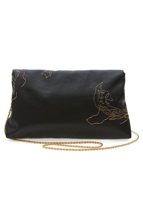 Shop Dries Van Noten Embellished Envelope Clutch In Black