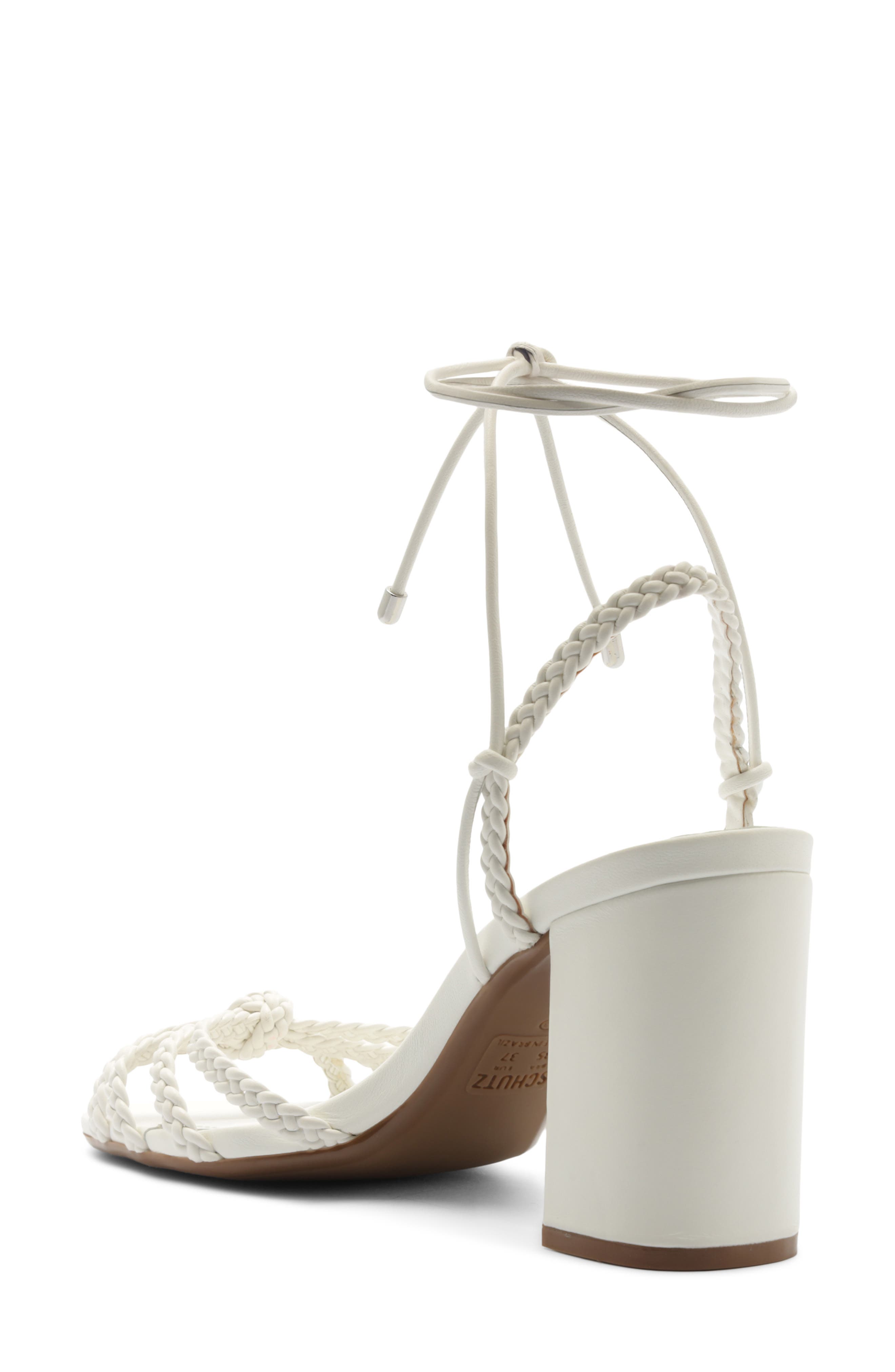 Schutz Adele Ankle Strap Sandal, Alternate, color, White