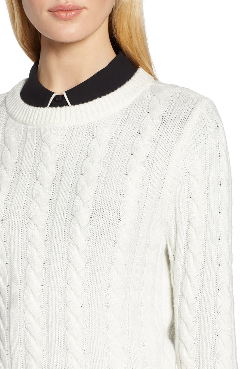 Halogen<sup>®</sup> x Atlantic-Pacific Cable Sweater, Alternate, color,