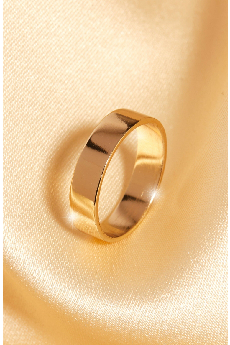 Modern Cigar Band Ring, Alternate, color, Yellow Gold Vermeil