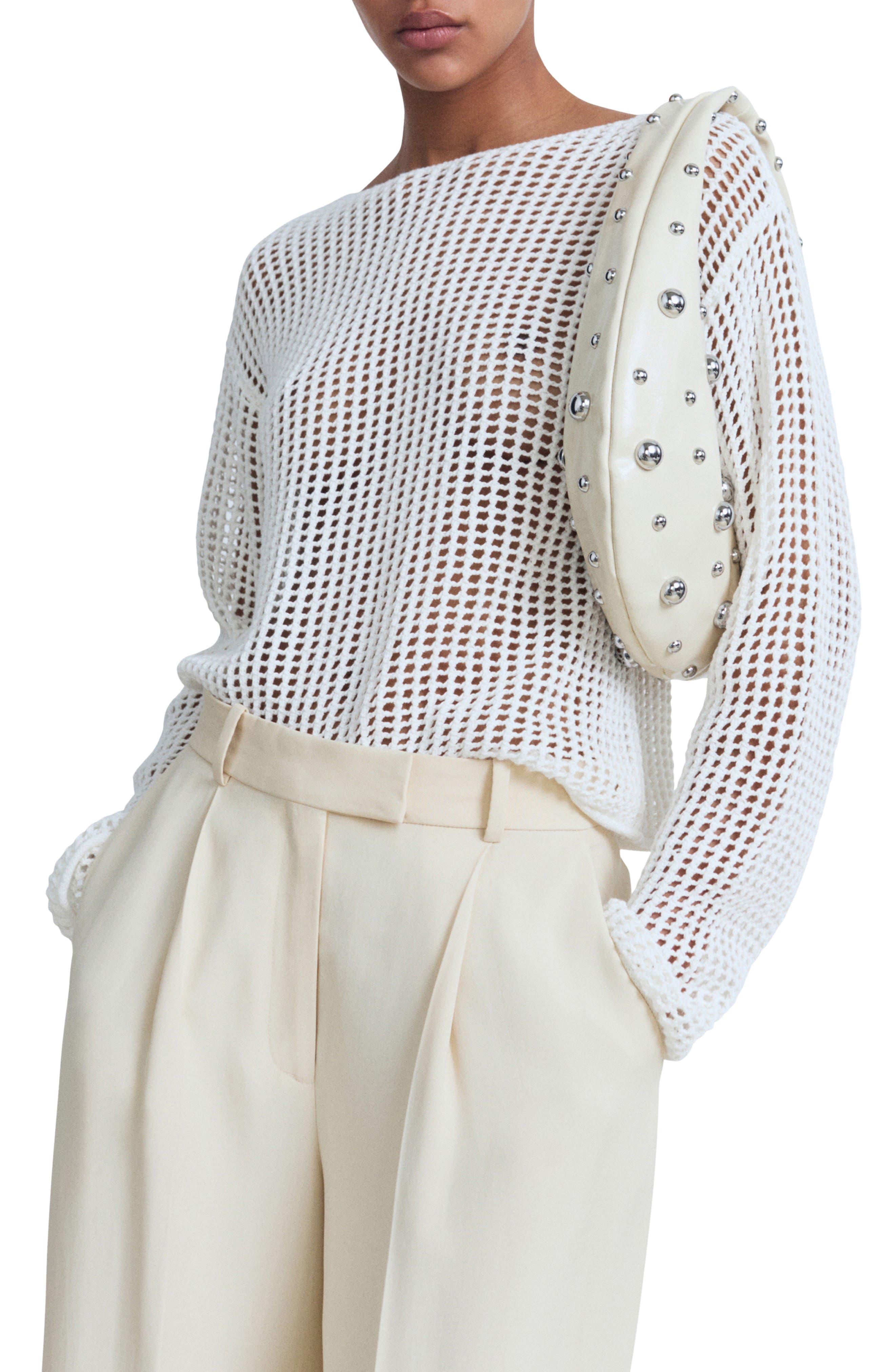 MANGO Open Stitch Cotton Sweater