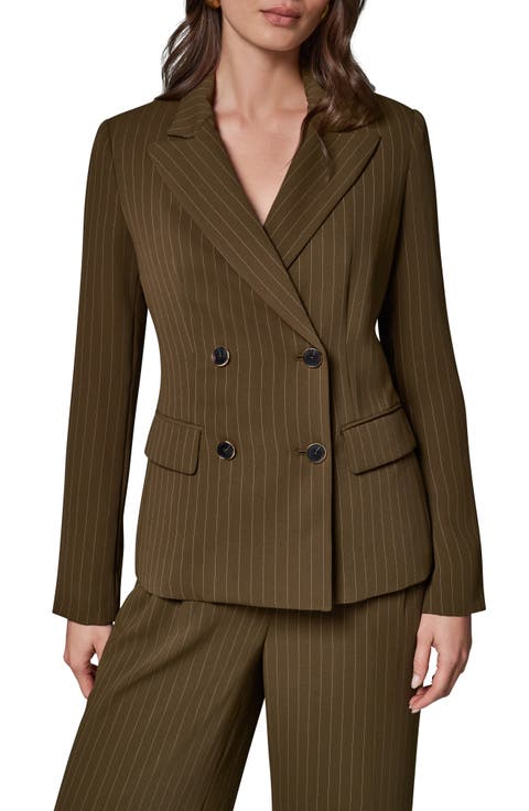 Pinstripe Double Breasted Blazer
