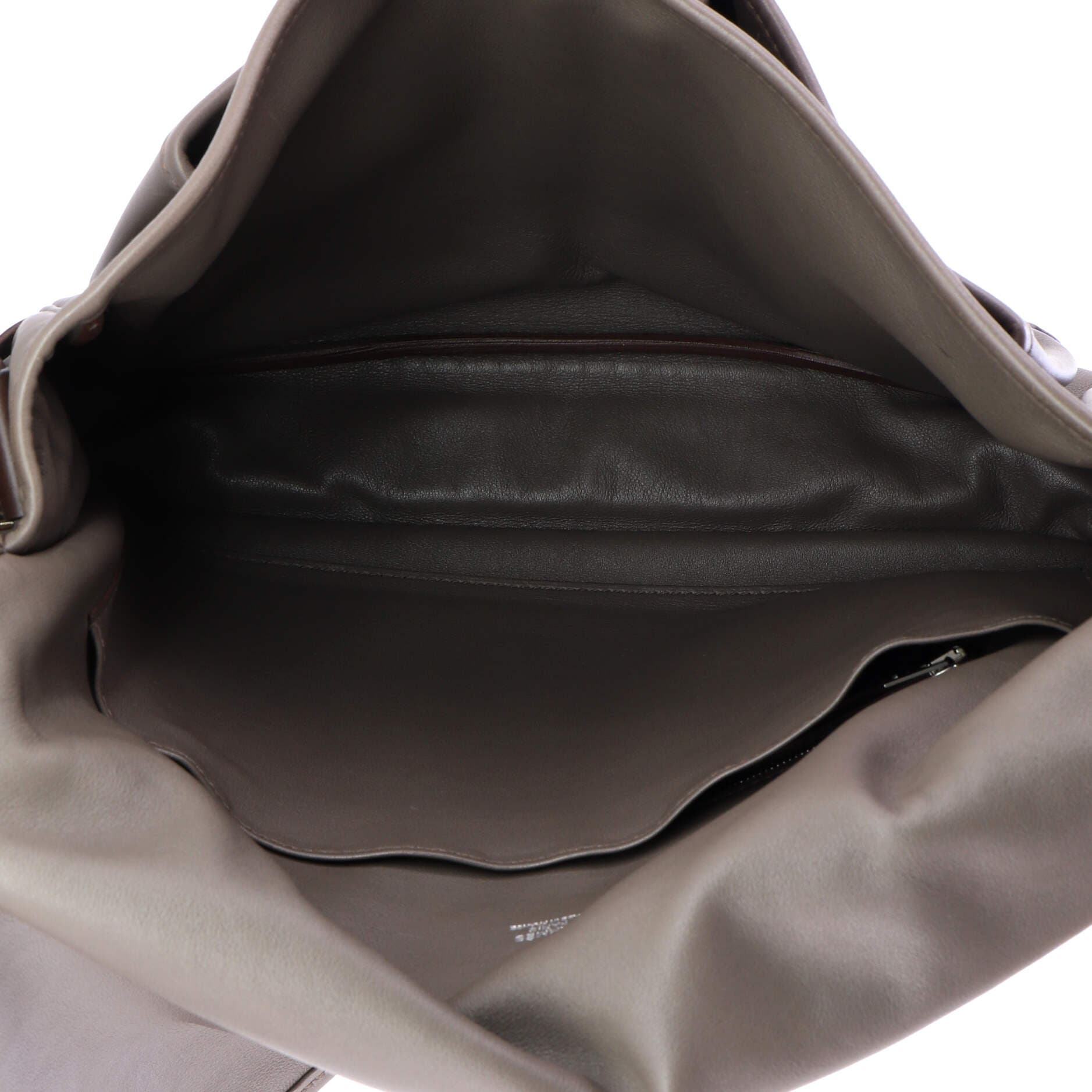 Pre-Owned Hermes Barda Messenger Bag Veau Sikkim 35, Alternate, color, Etain