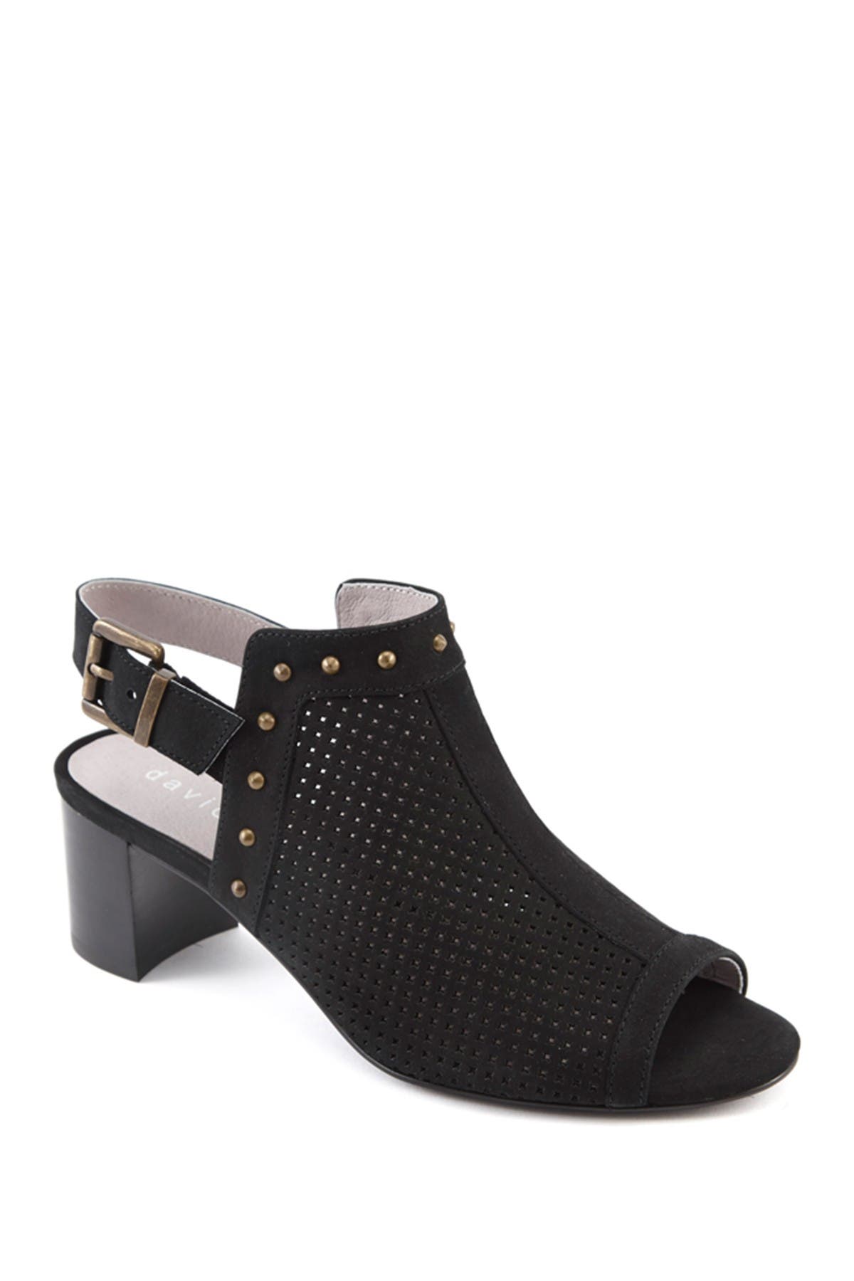 Pompei Block Heel Sandal, Main, color, BLACK NUBUCK LEATHER