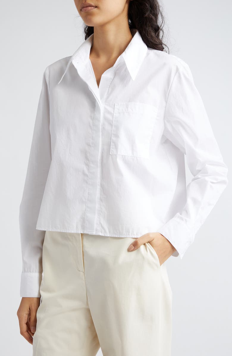 TWP Boy Cotton Button-Up Crop Shirt, Alternate, color, 