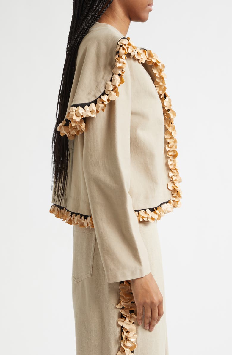 Diotima Band Crop Jacket, Alternate, color, Khaki