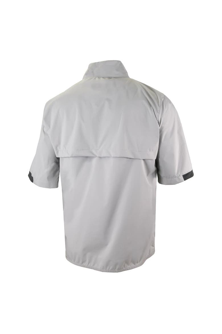 Men's Columbia  Gray WM Phoenix Open Big Shot Omni-Wick Short Sleeve Half-Zip Windbreaker Jacket, Alternate, color, Gray