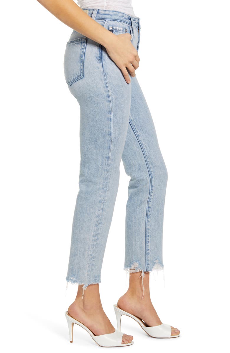 AG Isabelle High Waist Ankle Straight Leg Jeans, Alternate, color, 