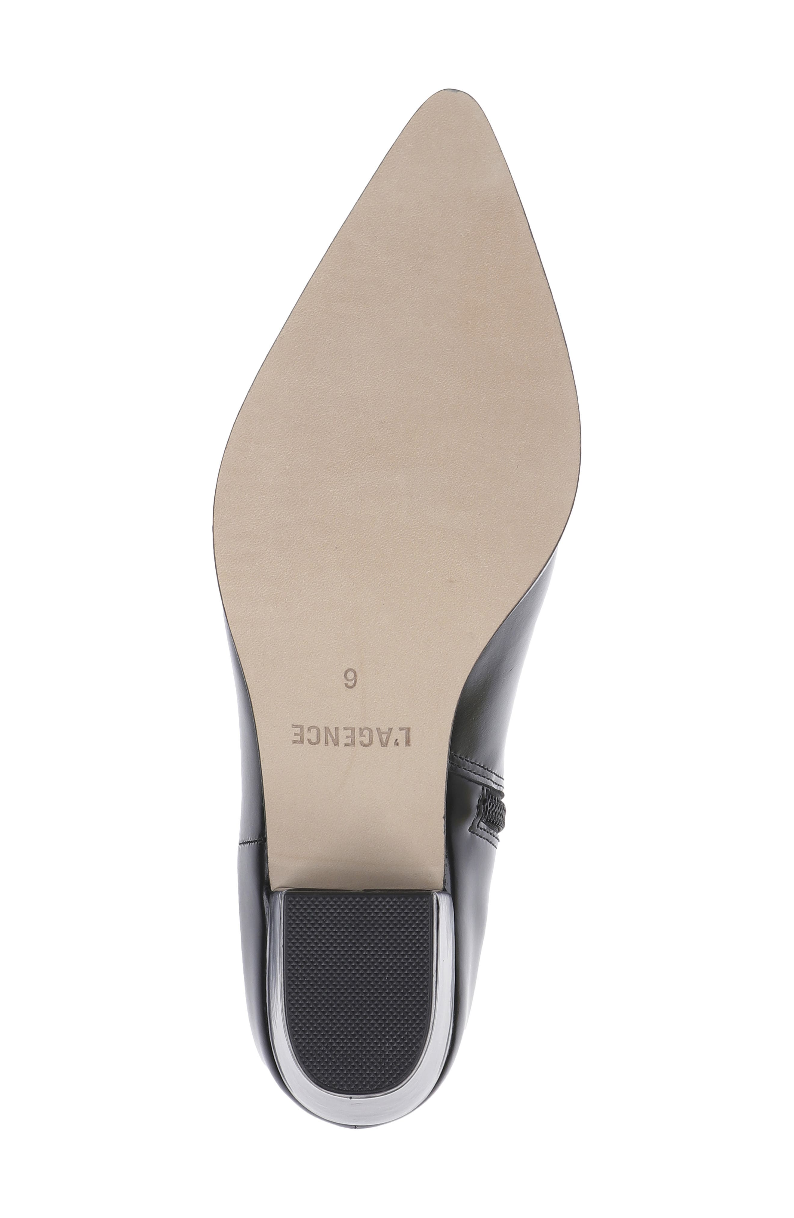 Vesey II Pointed Toe Bootie, Alternate, color, BLACK LEATHER
