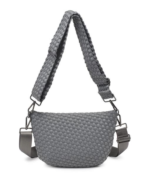 Sol And Selene Ethereal - Woven Neoprene Crossbody Bag In Grey