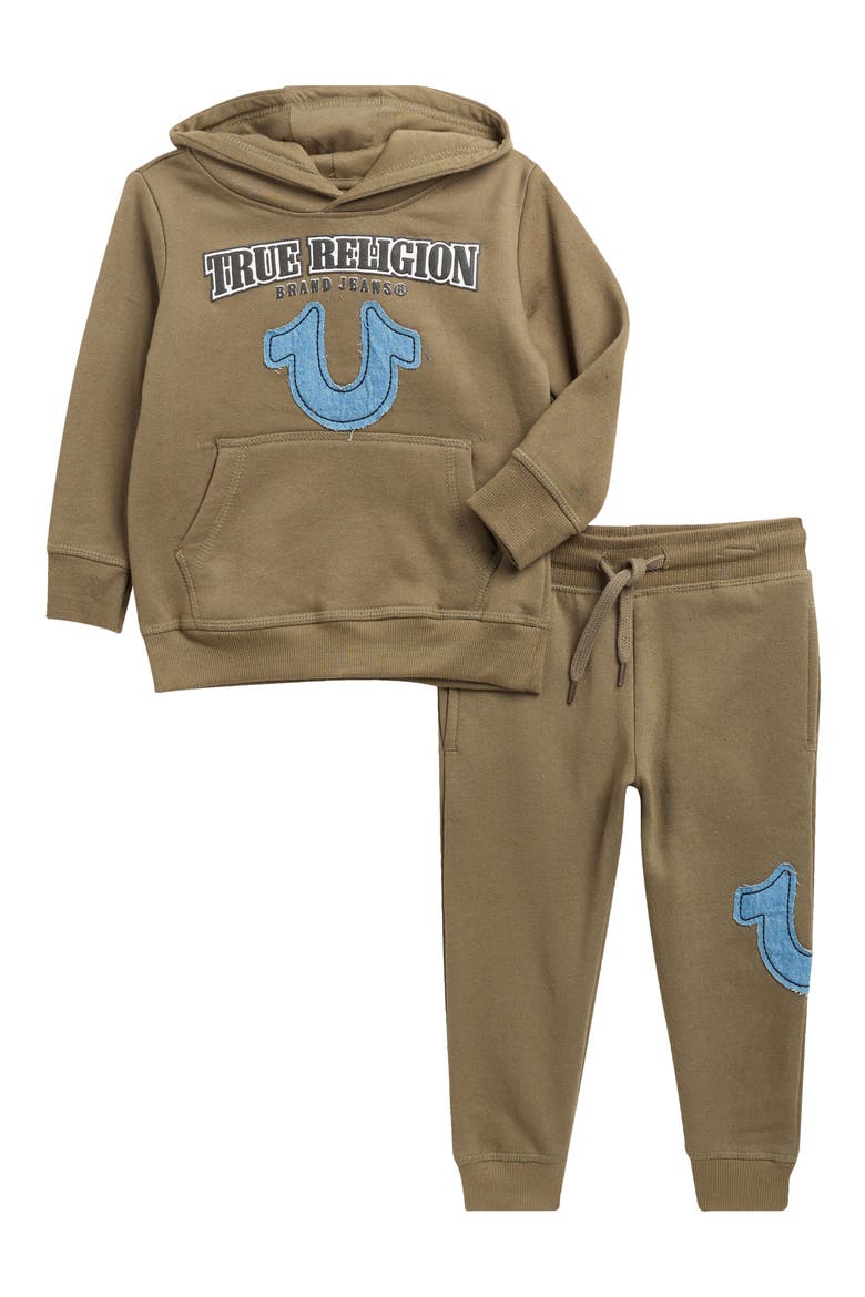 Kids' Appliqué Hoodie & Joggers Set, Main, color, KALAMATA