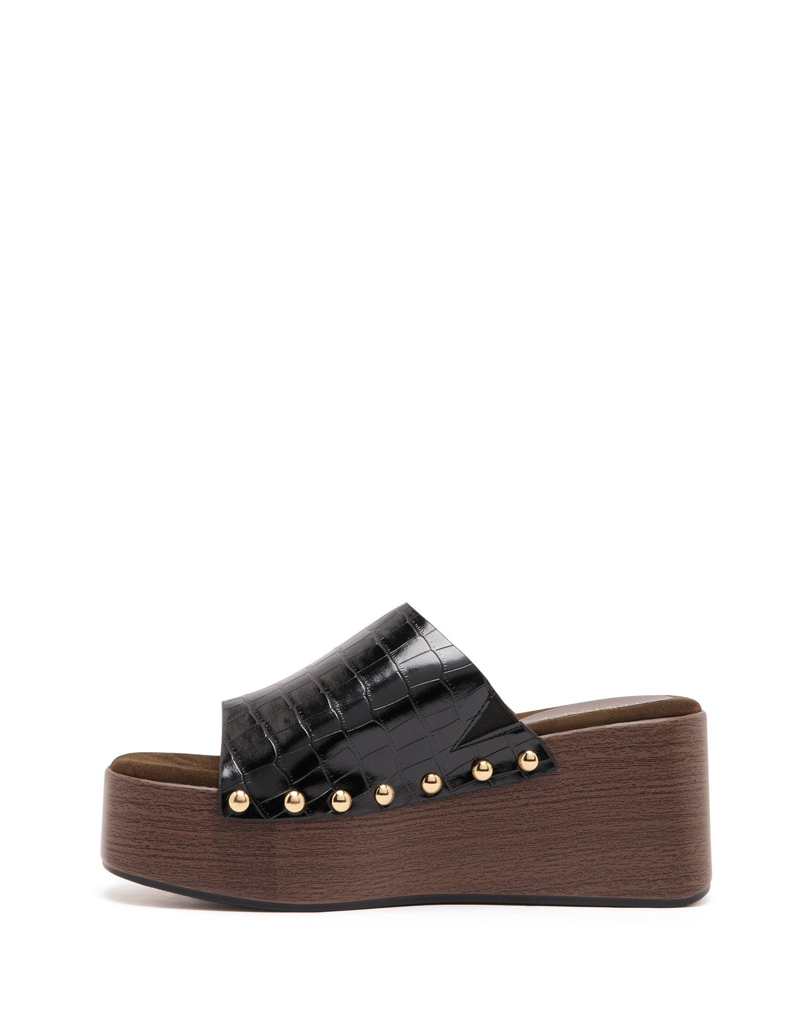 Imani Round Toe Imani Platform Clog, Alternate, color, Black Croc Pu