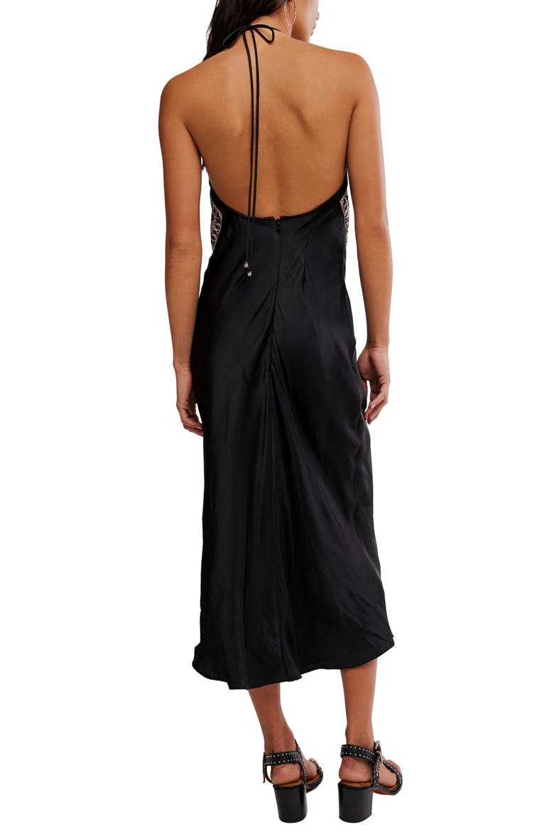 Citrine Midi Dress, Alternate, color, RAVEN COMBO