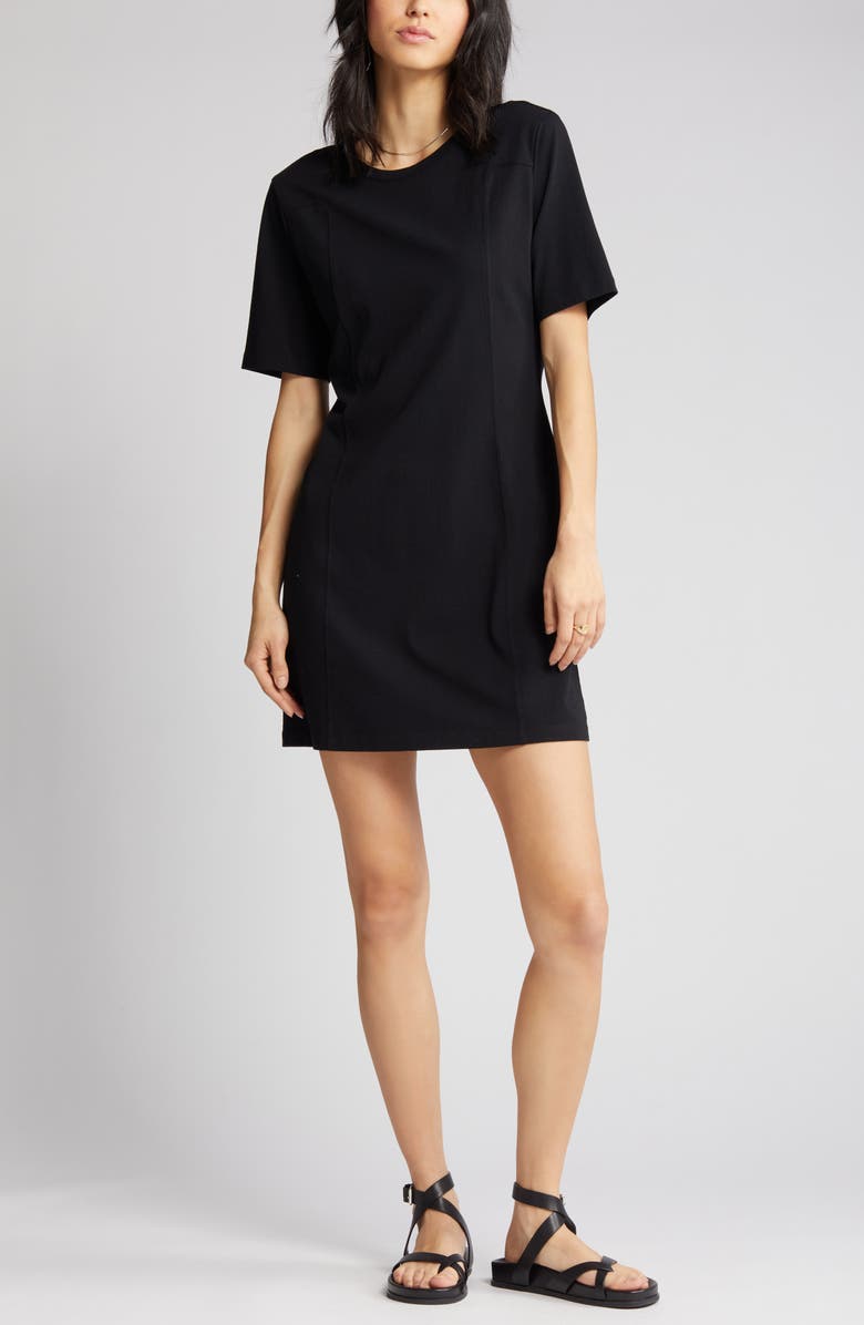 Treasure & Bond Seamed Organic Cotton T-Shirt Dress, Alternate, color,