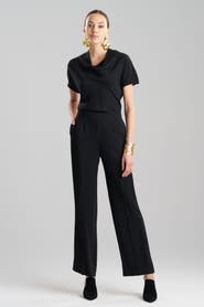 Natori Stretch Crepe Side Zip Trouser