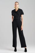 Natori Stretch Crepe Side Zip Trouser