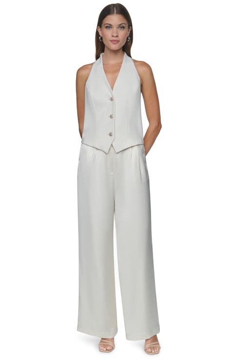 Halter Vest Wide-Leg Jumpsuit