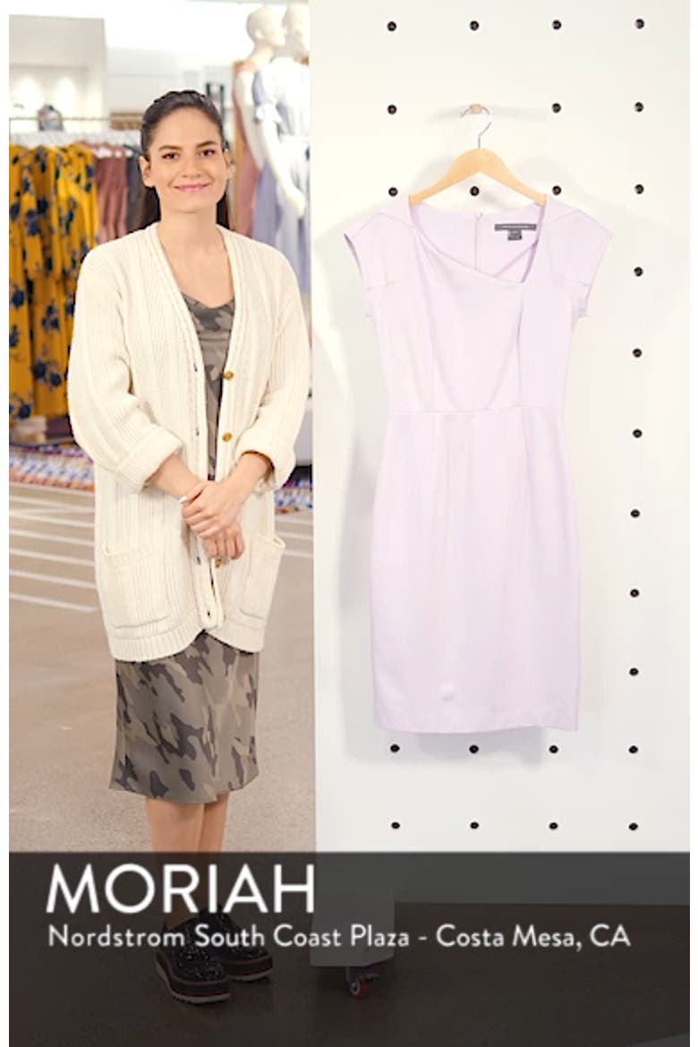 Lula Asymmetrical Neck Sheath Dress video