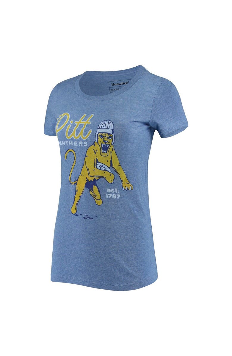 HOMEFIELD Women's Homefield Heathered Royal Pitt Panthers Vintage Est. 1787 Tri-Blend T-Shirt, Alternate, color, 