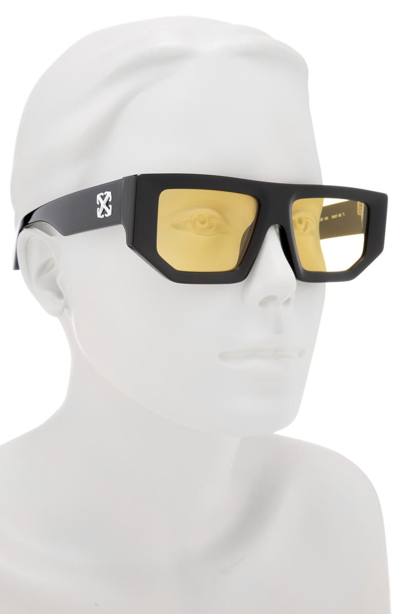 Off-White Vancouver 53mm Square Sunglasses, Alternate, color, Black Yellow